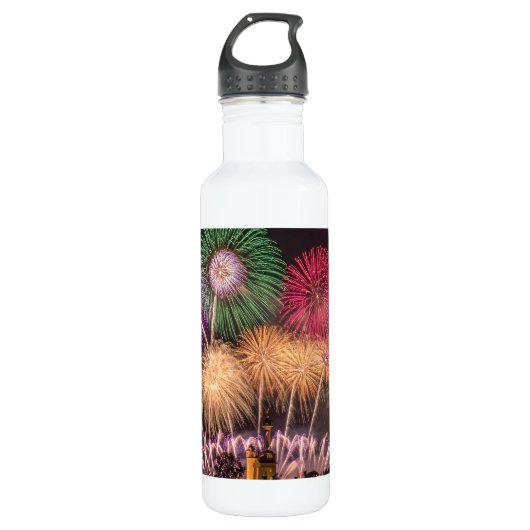 Feuerwerk Edelstahlflasche (Vorderseite)