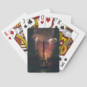 Feuerwerk, Eiffelturm, Paris, Frankreich Spielkarten