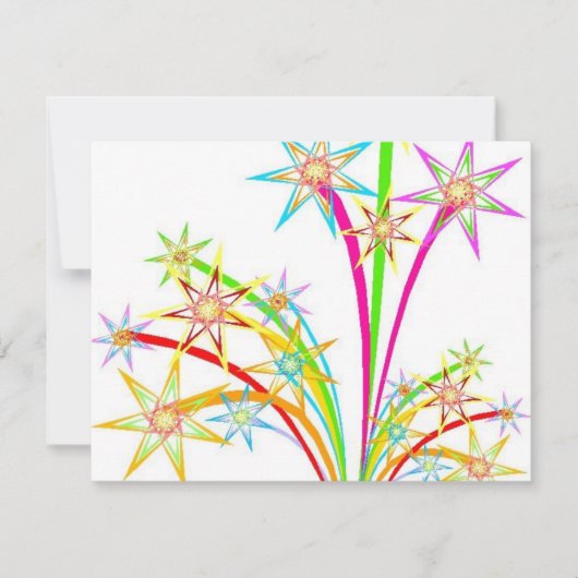 Feuerwerk Einladung (Vorderseite)