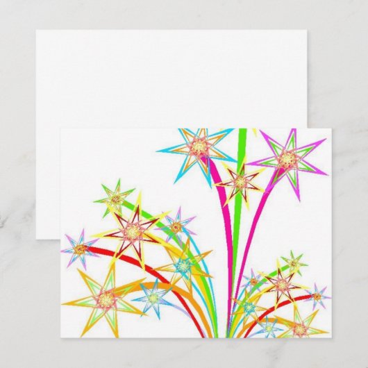 Feuerwerk Einladung (Vorne/Hinten)