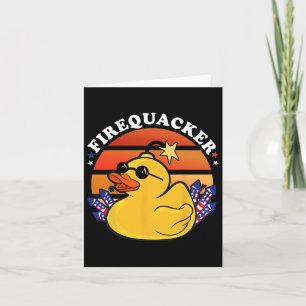 Feuerwerk Ente 4. Juli Patriotischer Tag Usa Flagg Karte