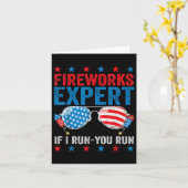 Feuerwerk-Experte - Ich führe Sie Lauf am 4. Juli Karte (Gelbe Blume)