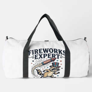 Feuerwerk Experte Waschbär Vintage 4. Juli Sch Duffle Bag