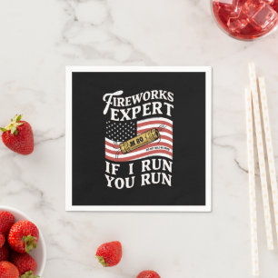 Feuerwerk Experte Wenn ich renne, rennst du 4. Jul Serviette