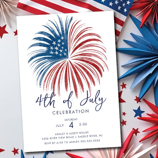 Feuerwerk Extravaganza 4. Juli Einladung