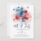 Feuerwerk Extravaganza 4. Juli Einladung (Vorderseite)