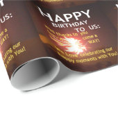 Feuerwerk Feier mit Dankeschön Nachricht Geschenkpapier (Rolleneckpunkt)