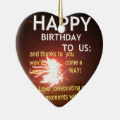 Feuerwerk Feier mit Dankeschön Nachricht Keramik Ornament (Rechts)