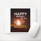 Feuerwerk Feier mit Dankeschön Nachricht Mousepad (Mit Mouse)