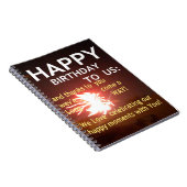 Feuerwerk Feier mit Dankeschön Nachricht Notizblock (Rechte Seite)