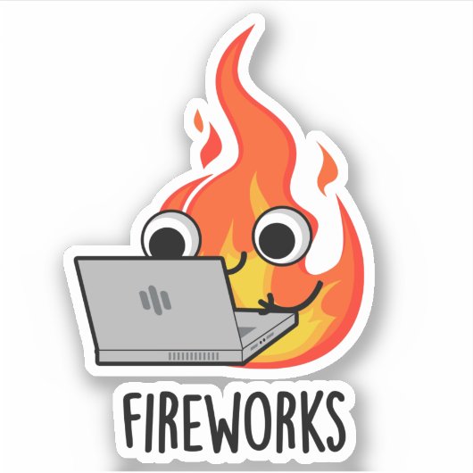 Feuerwerk Feuer Feuer Flammenpuppe Aufkleber (Vorderseite)