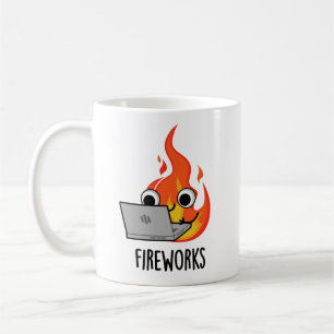 Feuerwerk Feuer Feuer Flammenpuppe Kaffeetasse