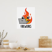 Feuerwerk Feuer Feuer Flammenpuppe Poster (Küche)