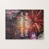 Feuerwerk Finale Benutzerdefiniertes Foto oder Tex Puzzle (Horizontal)