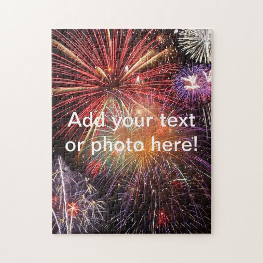 Feuerwerk Finale Benutzerdefiniertes Foto oder Tex Puzzle (Vertikal)