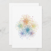 Feuerwerk Firecracker Pyrotechniker Neujahrsgesche Einladung (Vorne/Hinten)