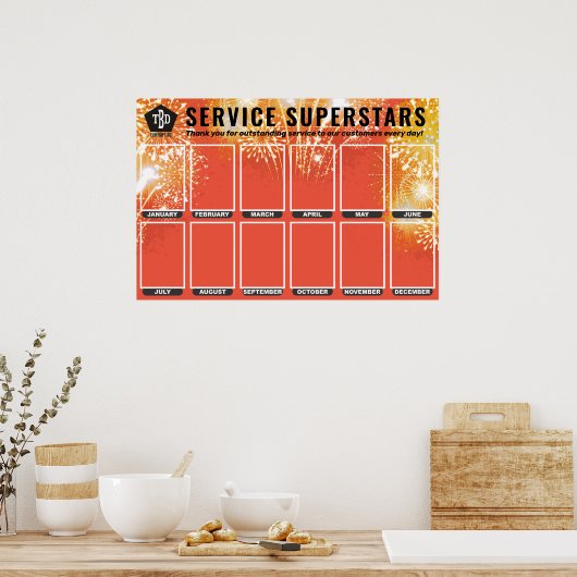 Feuerwerk Foto Display Mitarbeiter des Monats Poster (Küche)
