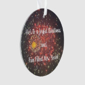 Feuerwerk Foto Ornament (Vorderseite)