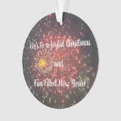 Feuerwerk Foto Ornament (Vorderseite)