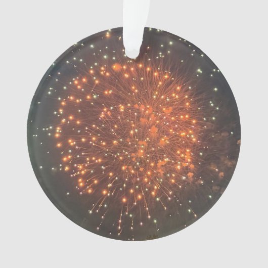 Feuerwerk Foto Ornament (Vorderseite)