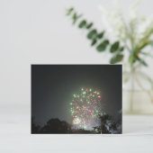 Feuerwerk Foto Postkarte (Stehend Vorderseite)