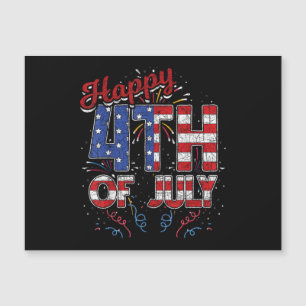 Feuerwerk Frohes 4. Juli US-Flagge Amerikanisch 4. Magnetkarte