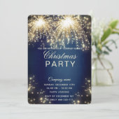 Feuerwerk funkelndes Weihnachtsfest im Unternehmen Einladung (Stehend Vorderseite)