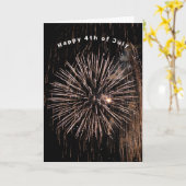 Feuerwerk für den 4. Juli Karte (Gelbe Blume)
