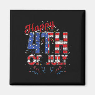 Feuerwerk glücklich 4. Juli US Flag American 4. O Magnet
