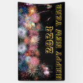 Feuerwerk glücklich Neujahrswand Banner (Vertikal)