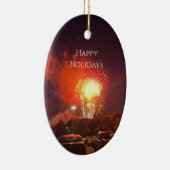 Feuerwerk glückliche Feiertage Ornament (Rechts)