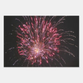 Feuerwerk im Himmel mit Lichtwegen Geschenkpapier Set (Vorderseite 3)