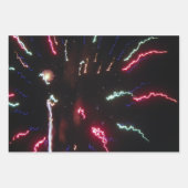 Feuerwerk im Himmel mit Lichtwegen Geschenkpapier Set (Vorderseite 2)