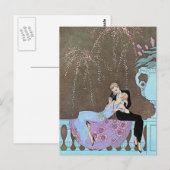 Feuerwerk im Jazz Age Postkarte (Vorne/Hinten)
