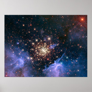 Feuerwerk im Weltraum Poster