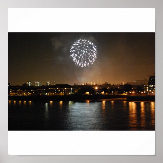 Feuerwerk in London Poster (Vorne)