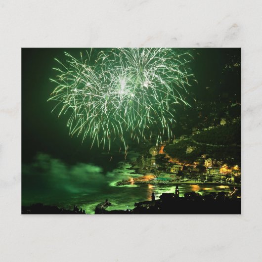 Feuerwerk in Recco Postkarte (Vorderseite)