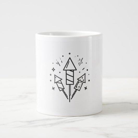 Feuerwerk Jumbo-Tasse (Vorderseite)