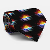 Feuerwerk; Kiribati-Flagge Krawatte (Gerollt)