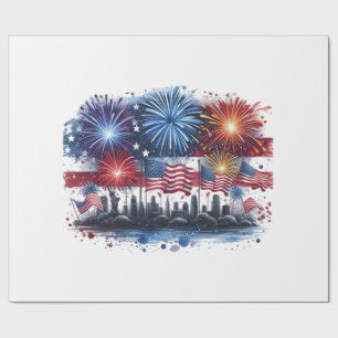 Feuerwerk-Klassiker zum Feiertag Geschenkpapier