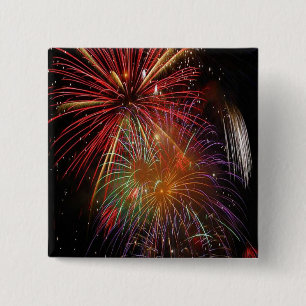 Feuerwerk-Knopf zum 4. Juli Button