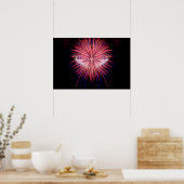 Feuerwerk Kunst: Rot und Weiß Poster (Küche)