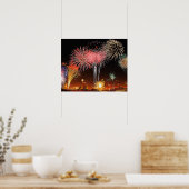 Feuerwerk Kunstwand für Dekoration. Poster (Küche)