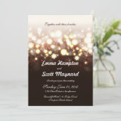 Feuerwerk Lichter und Stars klassische Hochzeit ei Einladung (Stehend Vorderseite)