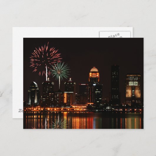 Feuerwerk Louisville Postkarte (Vorne/Hinten)