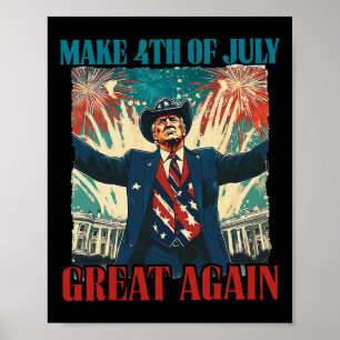 Feuerwerk Lustig Trump Amerikanisch Machen 4. Juli Poster
