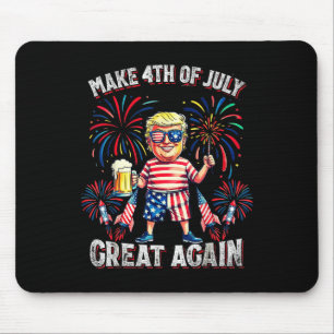 Feuerwerk Lustig Trump Patriotisch Amerikanisch Fr Mousepad