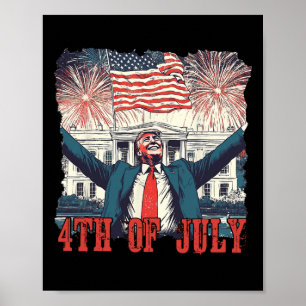 Feuerwerk Lustig Trump Patriotisch Amerikanisch Fr Poster