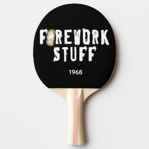 Feuerwerk mit cooler Objekt  Tischtennis Schläger