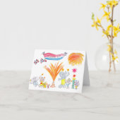 Feuerwerk mit Freunden Karte (Gelbe Blume)